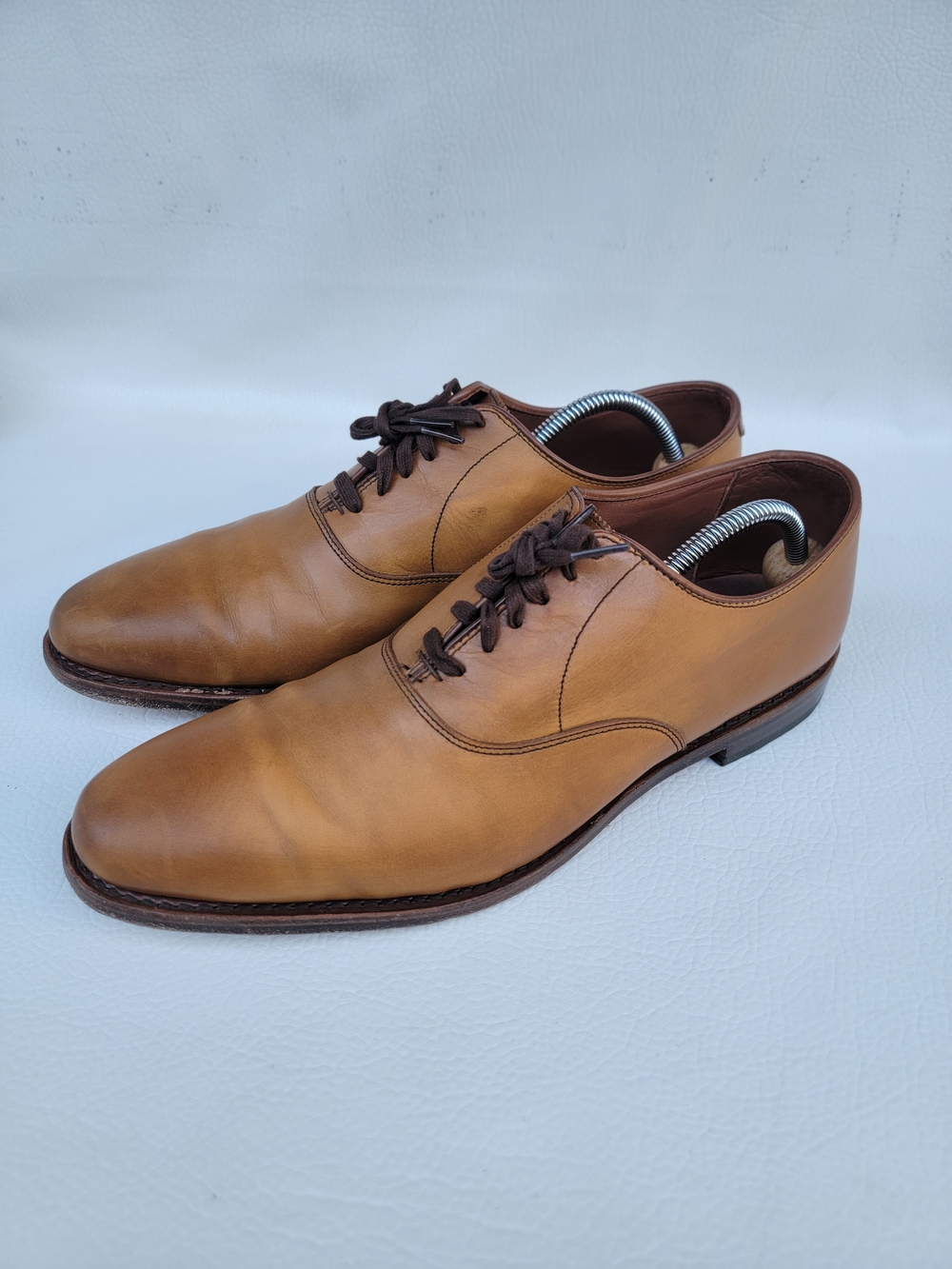 Allen Edmonds "CARLYLE" Leather Plain Toe Oxfords 11.5D brown men dress shoes
